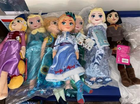 DISNEY STORE PLUSH Elsa, Anna Rapunzel's Tangled Adventure Olaf Frozen Fever Set $49.99 - PicClick