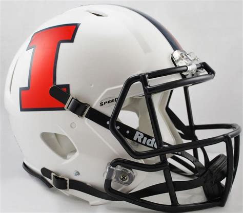 Illinois Fighting Illini Speed Football Helmet "White" | Football ...