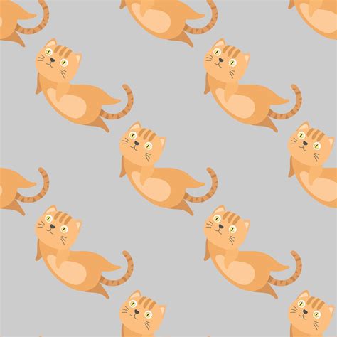 Seamless adorable cat pattern 6186946 Vector Art at Vecteezy