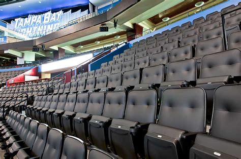 Amalie Arena's fixed stadium seating manufactured by Irwin Seating ...