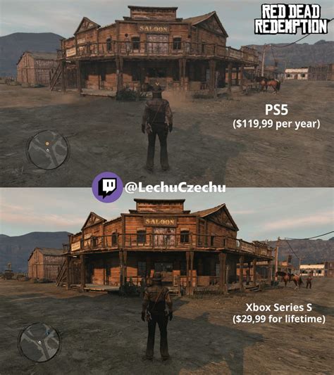 Red Dead Redemption PS5 vs Xbox Series S comparison : r/consoles