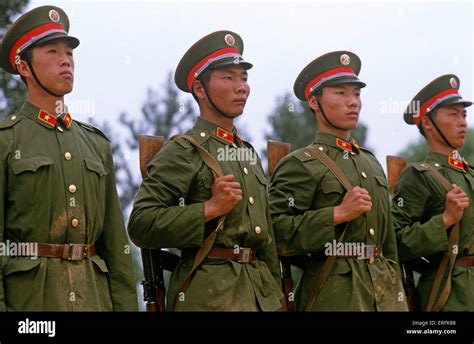 Peoples Liberation Army officers in weapons training at Shijiazhuang ...