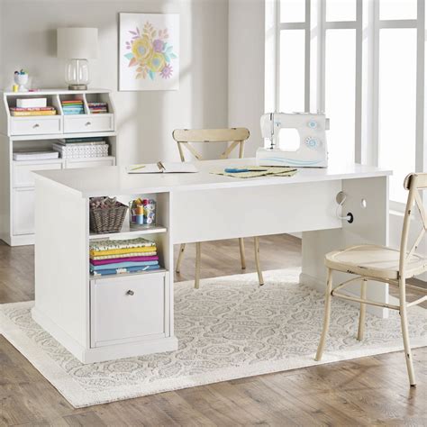 Better Homes & Gardens Craftform Sewing and Craft Table, White Finish - Walmart.com | Craft ...