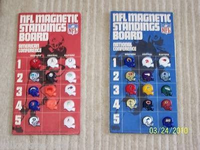 Vintage NFL Standings Board w/ Magnetic helmets 1970s | #99503560