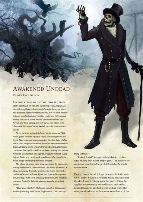 dnd-5e-homebrew - Awakened Undead Race by the_singular_anyone | Dungeons and dragons homebrew ...