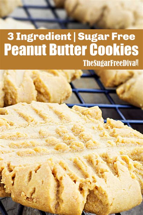 The Recipe for Easy 3 Ingredient Sugar Free Peanut Butter Cookies