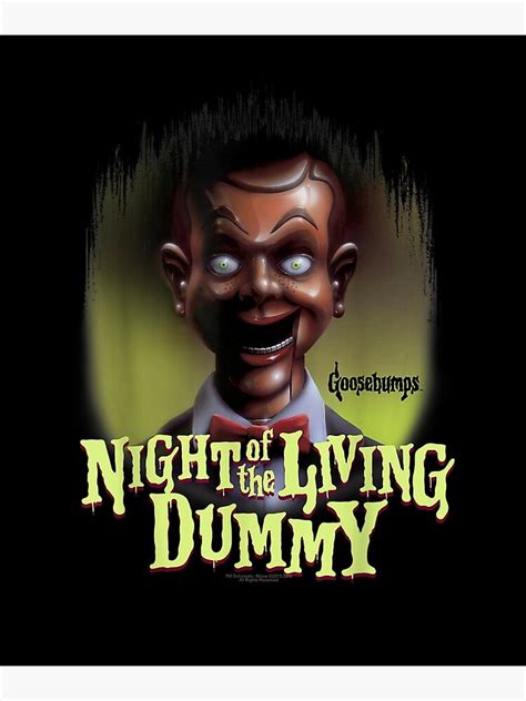 "G00sebumps Slappy Night Of The Living Dummy Cover" Poster for Sale by esteybaralonzo | Redbubble