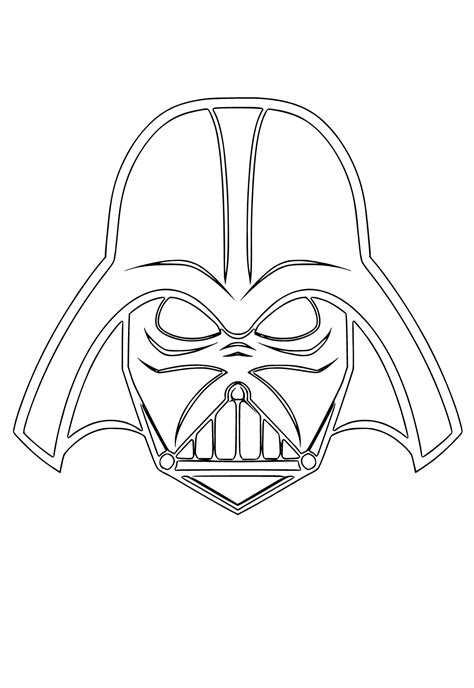 Free Printable Darth Vader Mask Coloring Page, Sheet and Picture for ...