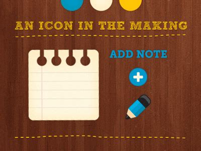 An {add note} icon in the making by Regina Casaleggio on Dribbble