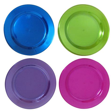 40 6 Inch Round Neon Colored Party Plates. Bright Colored Dessert Party Plates Come In Assorted ...