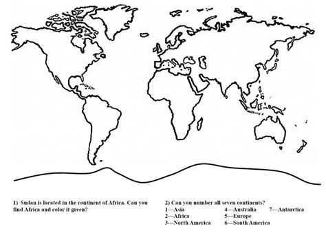 Continents Of The World Blank Map Project Sheet Free Printable Trend ...