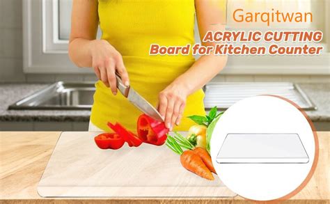 Amazon.com: Clear Cutting Board for Countertop, Acrylic Cutting Boards ...