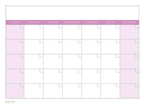 Printable Blank Calendar Templates - World of Printables