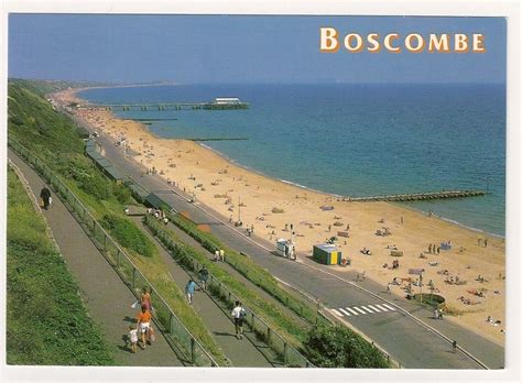 Boscombe, Bournemouth Bay Dorset Promenade & Pier View Postcard