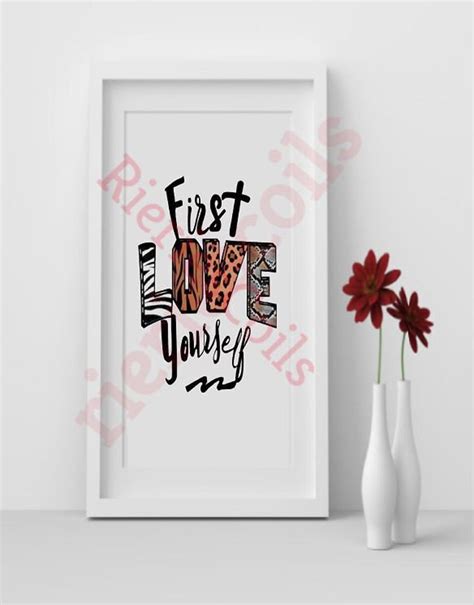 First LOVE Yourself Design 1 Download Vector Clipart Jpg | Etsy