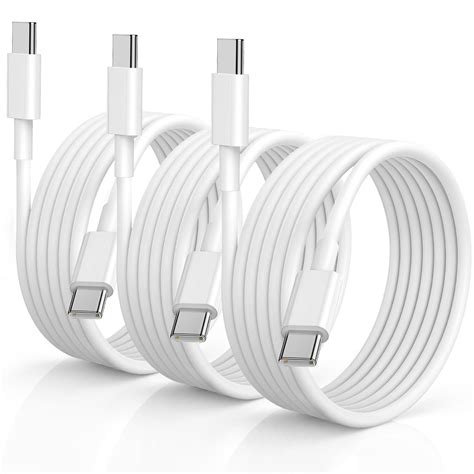 IPhone 15 Charger Cable 3Pack ，2M Long USB C Cable 60w Fast Charging Type C to Type C Cable Lead ...