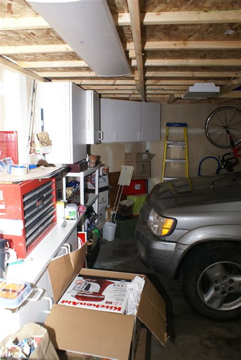 New Townhome | Garage storage, upper framing is floor of hug… | Flickr