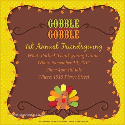 Thanksgiving Potluck Invitation Template Free Printable Of 6 Best Of Thanksgiving Email ...