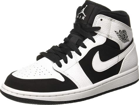 Nike AIR Jordan 1 MID - 554724-113 - Size 7 White, Black White: Amazon ...