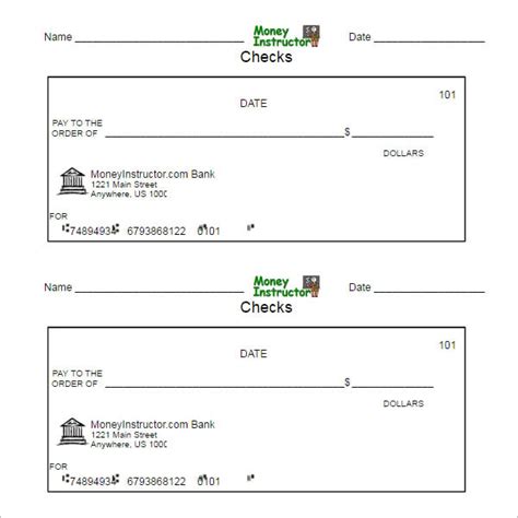 Printable Blank Payroll Checks - Printable Blank World