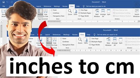 How to change inches to cm in Word - YouTube