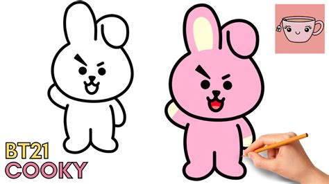 How To Draw Bt21 Cooky Bts Jungkook Persona Bt21 Drawing Draw So | Images and Photos finder