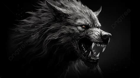 Wolf Wallpapers For Desktop With Big Teeth Background, Black And White ...