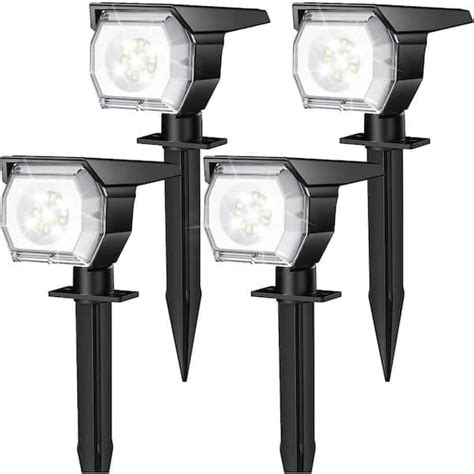 Solar Outdoor Lights, Solar Lights Outdoor Waterproof, Solar Spot Lights, 4 Pack(Cool White ...