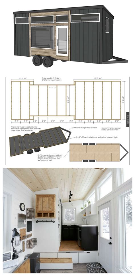 Open Concept Rustic Modern Tiny House Framing Shell - Spruc*d Market