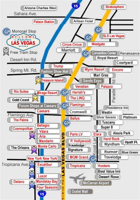 Las Vegas Direct Hotel Map. View hotels by location on the Las Vegas ...