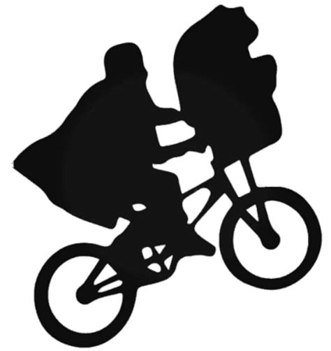 E.T. The Extra-Terrestrial Flying Bike Silhouette transparent PNG - StickPNG