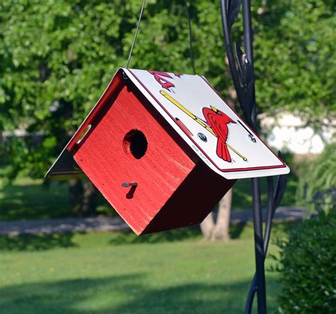 St. Louis Cardinals Birdhouse Rustic Birdhouse Cardinals