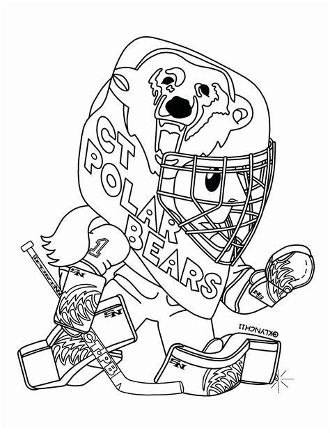 Hockey Goalie Coloring Pages at GetDrawings | Free download