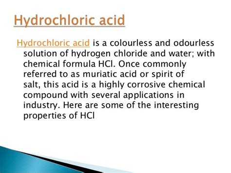 What are the main uses of hydrochloric acid?