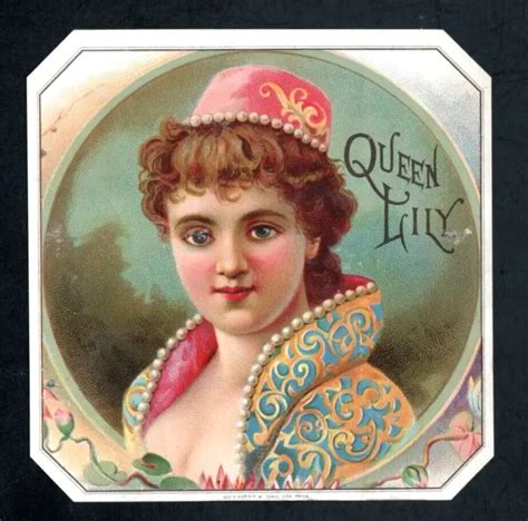RARE OUTER CIGAR Box Sample Label - Queen Lily $7.00 - PicClick
