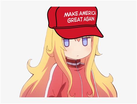 Maga President Trump Anime - Anime Girl Make America Great Again Anime PNG Image | Transparent ...