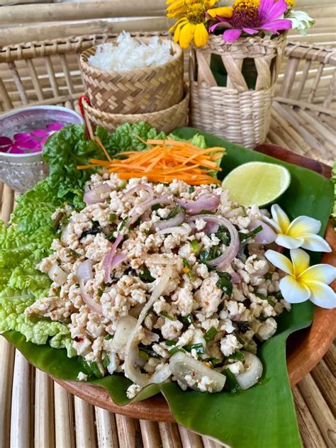 Larb Gai Salad Recipe (Thai Minced Chicken Salad)