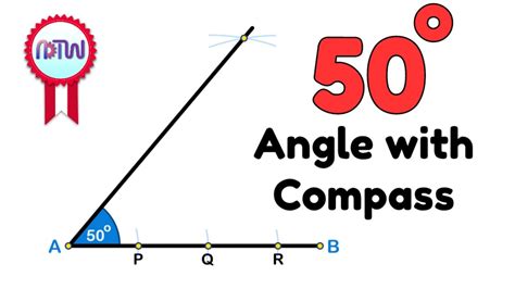 How to construct 50 degree angle || 50 degree angle tutorial || #angle - YouTube