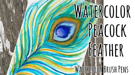 Simple Peacock Feather in Watercolor - YouTube