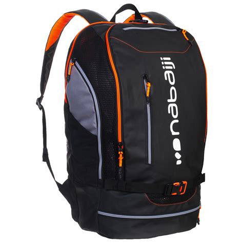 Mochila Piscina Bolsillo Impermeable Natación Nabaiji 900 Negro/Rojo 40 Litros Nabaiji | Decathlon