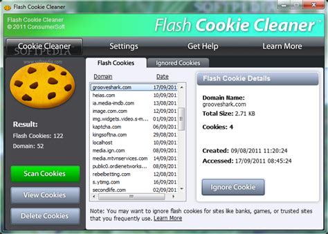 Flash Cookie Cleaner 2.0 - Download, Review, Screenshots