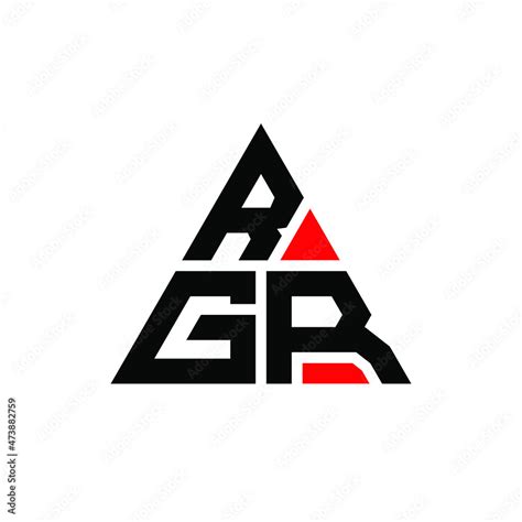 RGR triangle letter logo design with triangle shape. RGR triangle logo design monogram. RGR ...