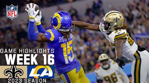 New Orleans Saints vs. Los Angeles Rams | 2023 Week 16 Game Highlights ...