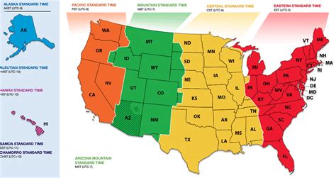 Us Political Map With Time Zones