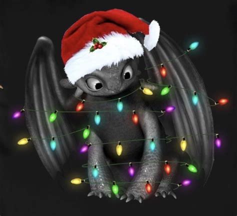 Christmas Lights on Toothless | Christmas dragon, Toothless wallpaper ...