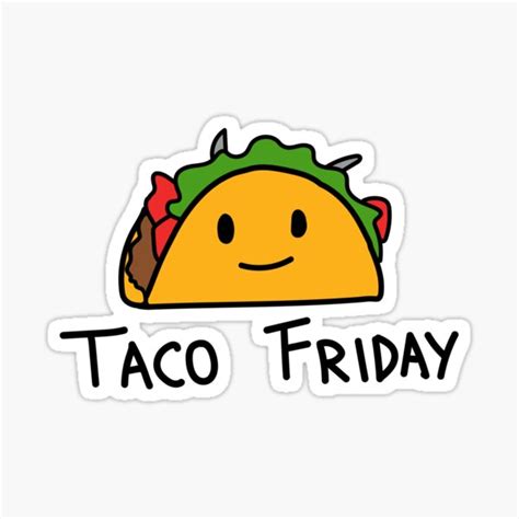 "Taco Friday full logo" Sticker for Sale by flafi | Redbubble