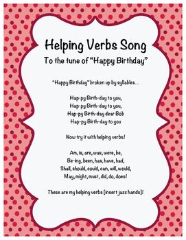 Helping Verbs Song by Fantastically Fourth | Teachers Pay Teachers