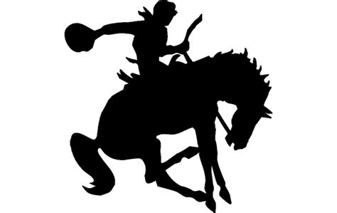 Man on Horse Silhouette dxf File Free Download - 3axis.co