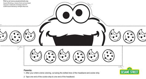 Cookie Monster Headband Printable | Sesame Street | PBS LearningMedia