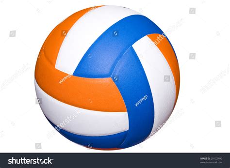 A Colorful Volleyball Ball Isolated On White Stock Photo 29172400 ...